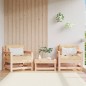vidaXL Sillones de jardín 2 unidades madera maciza de pino
