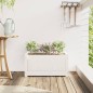 vidaXL Jardinera de madera maciza de pino blanca 60x31x31 cm