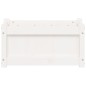 vidaXL Jardinera de madera maciza de pino blanca 60x31x31 cm