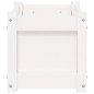 vidaXL Jardinera de madera maciza de pino blanca 60x31x31 cm