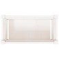 vidaXL Jardinera de madera maciza de pino blanca 60x31x31 cm