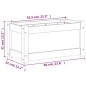 vidaXL Jardinera de madera maciza de pino blanca 60x31x31 cm