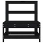 vidaXL Sofás centrales de jardín 2 uds madera maciza de pino negro vidaXL Sofás centrales de jardín 2 uds madera maciza de pino negro