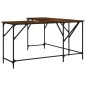 vidaXL Escritorio madera de ingeniería roble ahumado 149x149x75 cm vidaXL Escritorio madera de ingeniería roble ahumado 149x149x75 cm