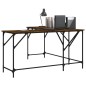 vidaXL Escritorio madera de ingeniería roble ahumado 149x149x75 cm vidaXL Escritorio madera de ingeniería roble ahumado 149x149x75 cm