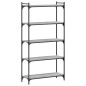 vidaXL Librería 5 estantes madera ingeniería gris Sonoma 80x30x154 cm vidaXL Librería 5 estantes madera ingeniería gris Sonoma 80x30x154 cm