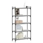 vidaXL Librería 5 estantes madera ingeniería gris Sonoma 80x30x154 cm vidaXL Librería 5 estantes madera ingeniería gris Sonoma 80x30x154 cm