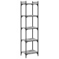 vidaXL Librería 5 estantes madera ingeniería gris Sonoma 40x30x154 cm vidaXL Librería 5 estantes madera ingeniería gris Sonoma 40x30x154 cm
