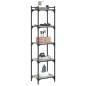 vidaXL Librería 5 estantes madera ingeniería gris Sonoma 40x30x154 cm vidaXL Librería 5 estantes madera ingeniería gris Sonoma 40x30x154 cm