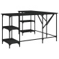 vidaXL Escritorio madera de ingeniería negro 139x139x75 cm vidaXL Escritorio madera de ingeniería negro 139x139x75 cm