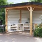 vidaXL Muebles de cocina de exterior 4 pzas madera maciza pino blanco