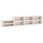 vidaXL Muebles de cocina de exterior 4 pzas madera maciza pino blanco