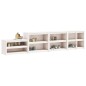 vidaXL Muebles de cocina de exterior 4 pzas madera maciza pino blanco