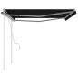 vidaXL Toldo manual retráctil con postes gris antracita 4x3,5 m vidaXL Toldo manual retráctil con postes gris antracita 4x3,5 m