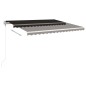 vidaXL Toldo manual retráctil con postes gris antracita 4x3,5 m vidaXL Toldo manual retráctil con postes gris antracita 4x3,5 m