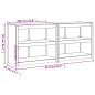vidaXL Muebles de cocina de exterior 2 pzas madera maciza pino blanco