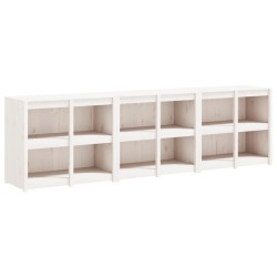vidaXL Muebles de cocina de exterior 3 pzas madera maciza pino blanco