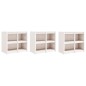 vidaXL Muebles de cocina de exterior 3 pzas madera maciza pino blanco vidaXL Muebles de cocina de exterior 3 pzas madera maciza pino blanco