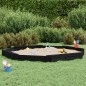 vidaXL Arenero con asientos octógono madera maciza de pino negro