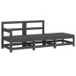 vidaXL Juego de muebles de jardín 3 pzas madera maciza de pino gris vidaXL Juego de muebles de jardín 3 pzas madera maciza de pino gris