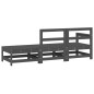 vidaXL Juego de muebles de jardín 3 pzas madera maciza de pino gris vidaXL Juego de muebles de jardín 3 pzas madera maciza de pino gris