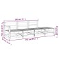 vidaXL Juego de muebles de jardín 4 piezas madera maciza de pino