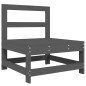 vidaXL Juego de muebles de jardín 4 pzas madera maciza de pino gris