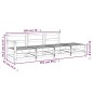 vidaXL Juego de muebles de jardín 4 pzas madera maciza de pino gris