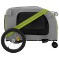 vidaXL Remolque de bicicleta mascotas hierro tela Oxford verde gris vidaXL Remolque de bicicleta mascotas hierro tela Oxford verde gris
