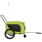 vidaXL Remolque de bicicleta mascotas hierro tela Oxford verde negro vidaXL Remolque de bicicleta mascotas hierro tela Oxford verde negro