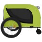 vidaXL Remolque de bicicleta mascotas hierro tela Oxford verde negro vidaXL Remolque de bicicleta mascotas hierro tela Oxford verde negro