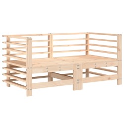 vidaXL Sofás de esquina de jardín 2 uds madera maciza de pino