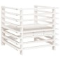 vidaXL Sillones de jardín 2 unidades madera maciza pino blanco vidaXL Sillones de jardín 2 unidades madera maciza pino blanco