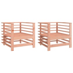vidaXL Sillones de jardín 2 unidades madera maciza Douglas