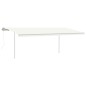 vidaXL Toldo automático LED sensor de viento crema 6x3,5 m vidaXL Toldo automático LED sensor de viento crema 6x3,5 m
