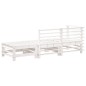 vidaXL Juego de muebles de jardín 3 pzas madera maciza de pino blanco vidaXL Juego de muebles de jardín 3 pzas madera maciza de pino blanco