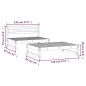 vidaXL Juego de muebles de jardín 2 piezas madera maciza de pino