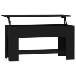 vidaXL Mesa de centro madera contrachapada negro 101x49x52 cm