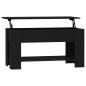 vidaXL Mesa de centro madera contrachapada negro 101x49x52 cm