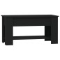 vidaXL Mesa de centro madera contrachapada negro 101x49x52 cm