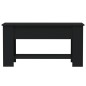 vidaXL Mesa de centro madera contrachapada negro 101x49x52 cm