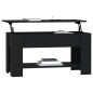 vidaXL Mesa de centro madera contrachapada negro 101x49x52 cm