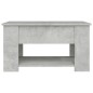 vidaXL Mesa de centro madera contrachapada gris hormigón 79x49x41 cm vidaXL Mesa de centro madera contrachapada gris hormigón 79x49x41 cm