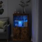 vidaXL Aparador con luces LED madera de ingeniería roble ahumado vidaXL Aparador con luces LED madera de ingeniería roble ahumado