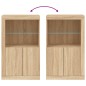 vidaXL Aparador con luces LED madera de ingeniería roble Sonoma vidaXL Aparador con luces LED madera de ingeniería roble Sonoma