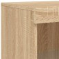 vidaXL Aparador con luces LED madera de ingeniería roble Sonoma vidaXL Aparador con luces LED madera de ingeniería roble Sonoma
