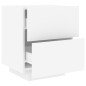 vidaXL Mesitas de noche con luces LED 2 uds madera ingeniería blanca vidaXL Mesitas de noche con luces LED 2 uds madera ingeniería blanca