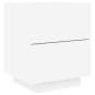 vidaXL Mesitas de noche con luces LED 2 uds madera ingeniería blanca vidaXL Mesitas de noche con luces LED 2 uds madera ingeniería blanca