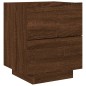 vidaXL Mesitas de noche luces LED 2 uds madera ingeniería roble marrón vidaXL Mesitas de noche luces LED 2 uds madera ingeniería roble marrón