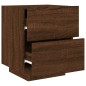 vidaXL Mesitas de noche luces LED 2 uds madera ingeniería roble marrón vidaXL Mesitas de noche luces LED 2 uds madera ingeniería roble marrón